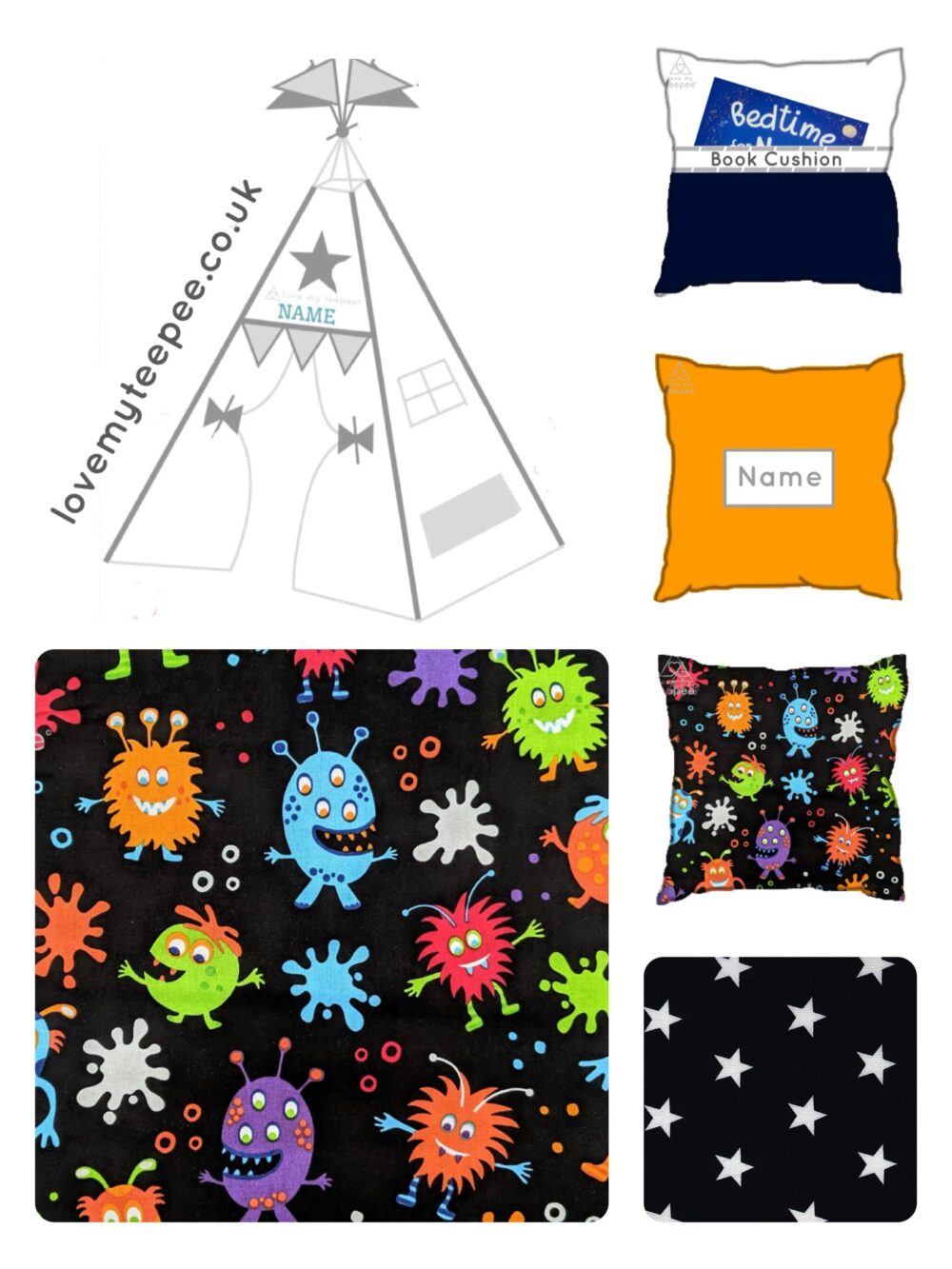 little monsters childrens teepee