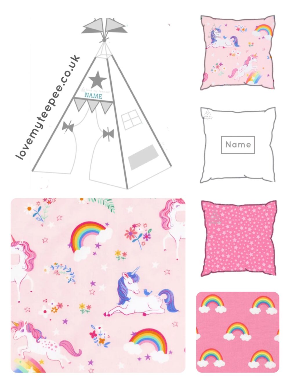 the pink unicorn childrens teepee